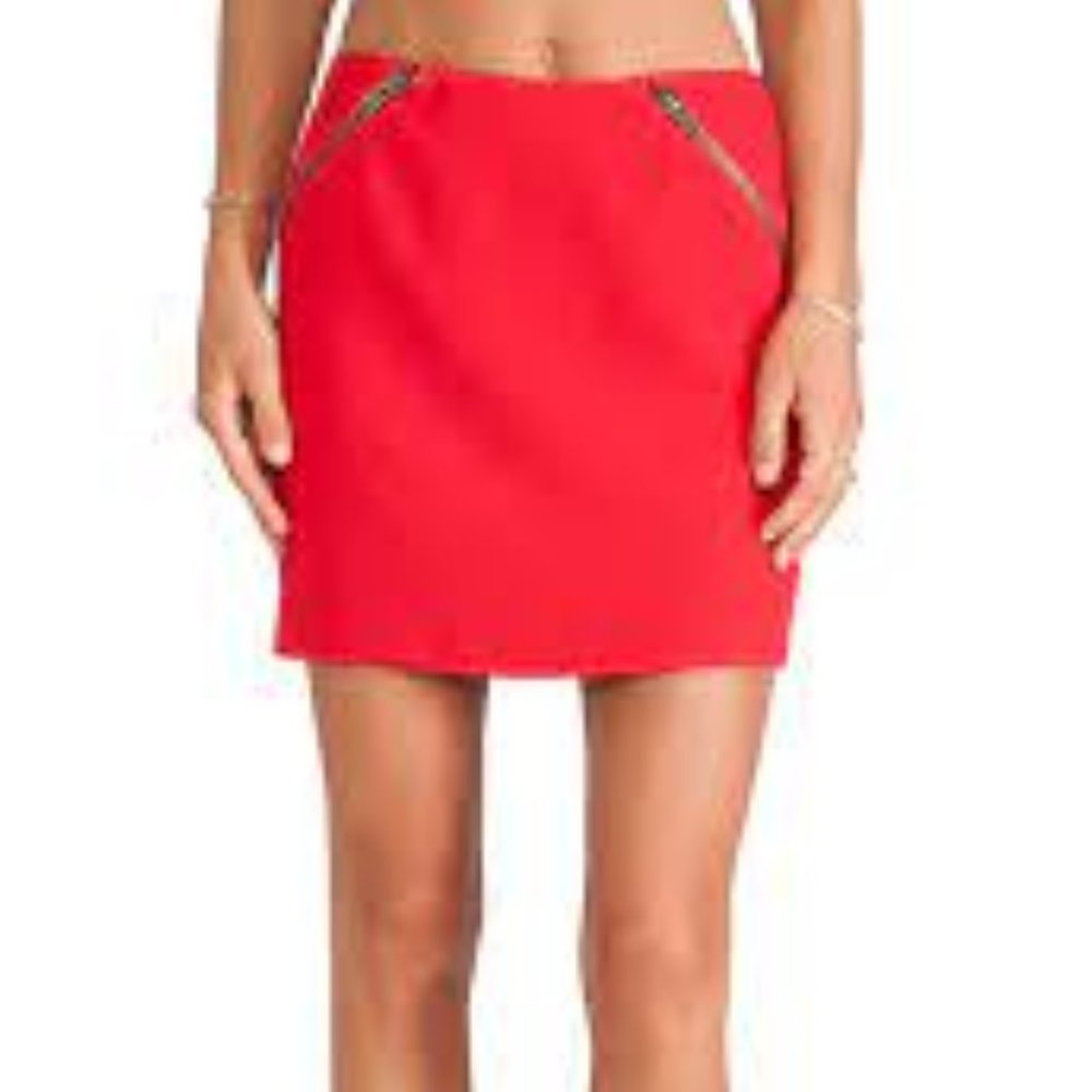 BCBGeneration Red Skirt - Picture 2 of 9